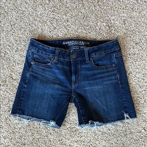 American Eagle Dark Blue Denim Shorts